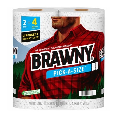 Georgia-Pacific Brawny Paper Towels, 2 Ply, 120 Sheets, White 44375